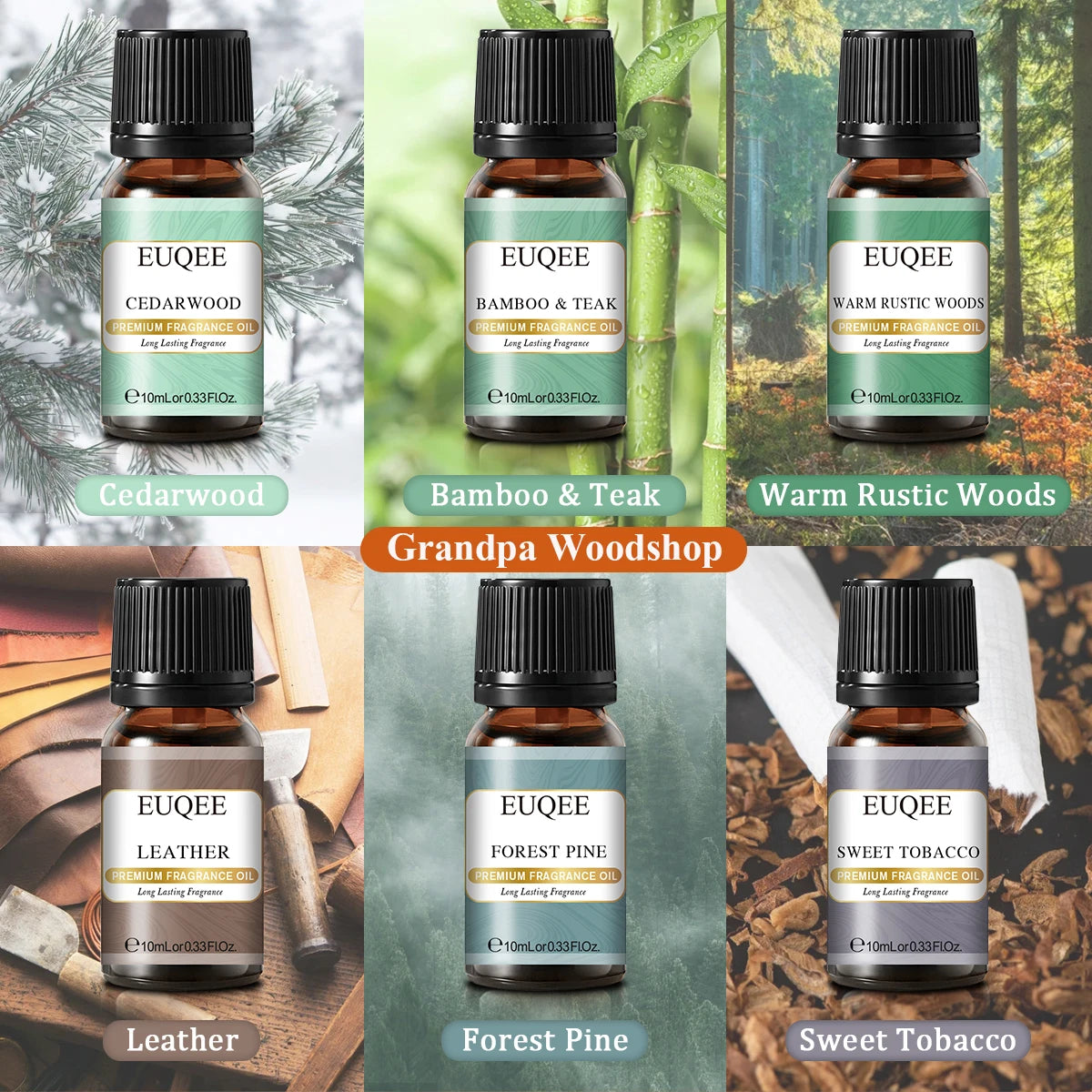 Unisex EUQEE 6pcs Fragrance Oil Gift Set